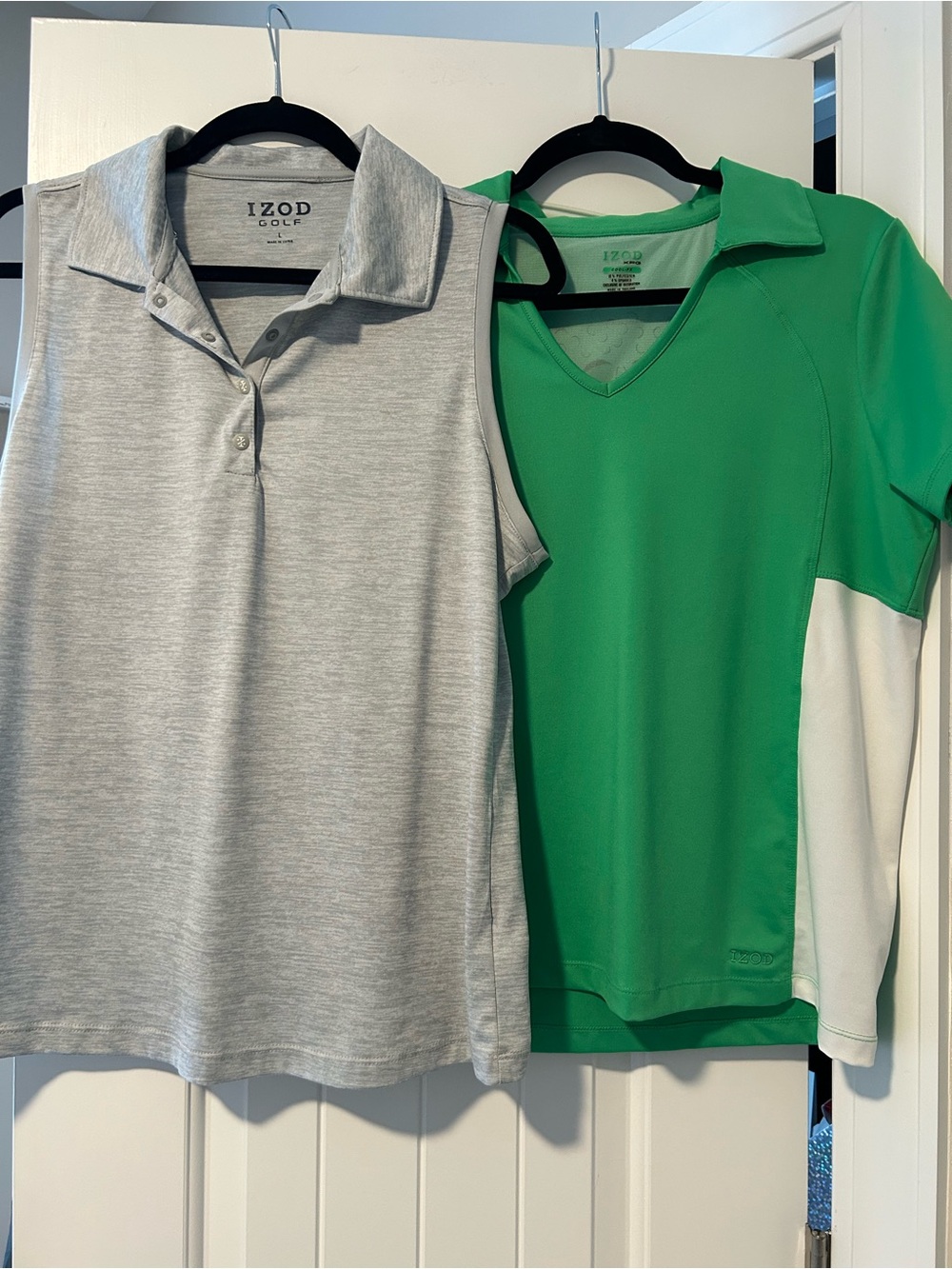 Izod Light Gray Heather Button Polo